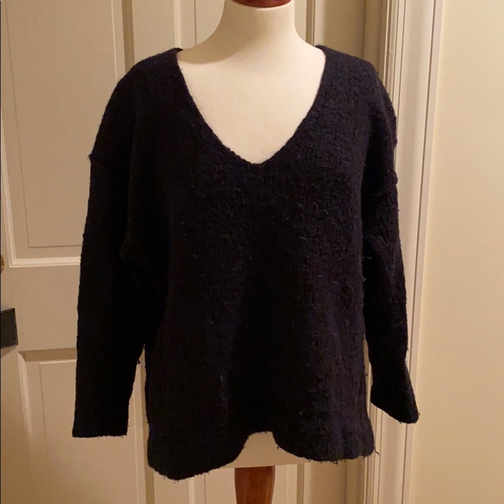 Free people black sweater XS